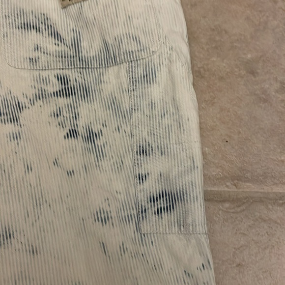 RARE Stussy Blue & White Denim Double Front Work Carpenter Jeans Pants Acid Wash - Picture 4 of 11